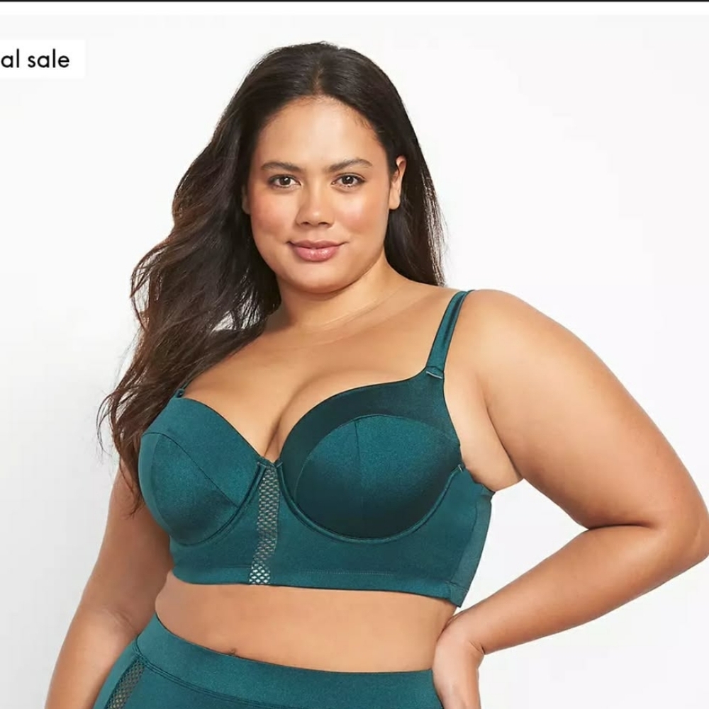 Cacique Women's Dark Turquoise Swim-sz 44DDD